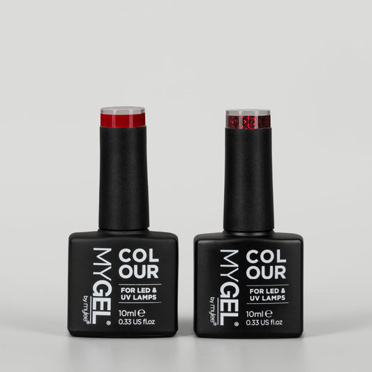 Mylee set of red hybrid nail polishes 2x10ml