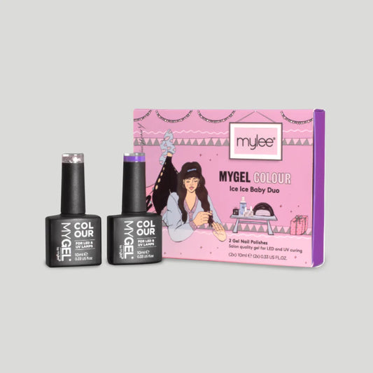 Mylee Christmas duo of hybrid nail polishes Ice Ice Baby Collection - 2x10ml